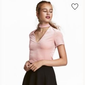 pink velvet crop top
